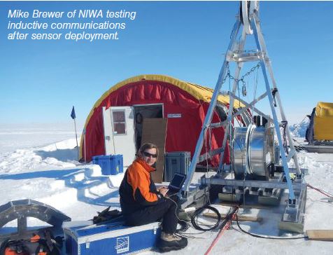 Mooring equipped with Ulti-modem Inductive Telemetry and DANTE Controller Operating on the Ross Ice Shelf